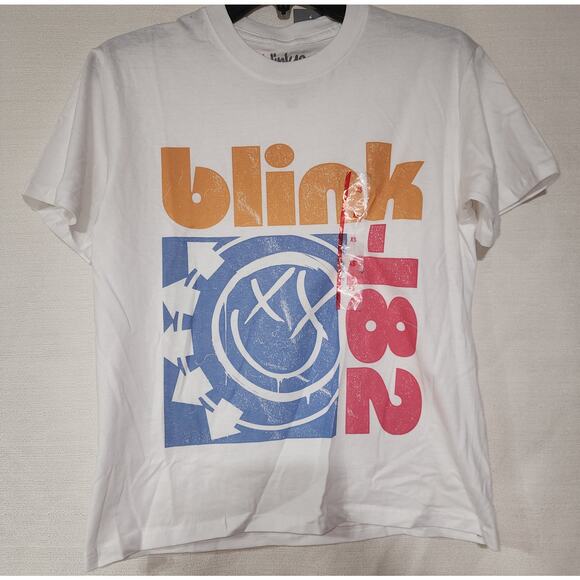 Blink 182 smiley face women's XS shirt-faded - Picture 6 of 6